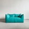 Le Bambole 2-Seater Sofa in Turquoise Leather by Mario Bellini for B&B Italia, 1979 11
