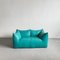 Le Bambole 2-Seater Sofa in Turquoise Leather by Mario Bellini for B&B Italia, 1979 10