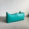 Le Bambole 2-Seater Sofa in Turquoise Leather by Mario Bellini for B&B Italia, 1979 13
