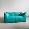 Le Bambole 2-Seater Sofa in Turquoise Leather by Mario Bellini for B&B Italia, 1979, Image 5