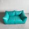Le Bambole 2-Seater Sofa in Turquoise Leather by Mario Bellini for B&B Italia, 1979 12