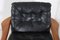 Vintage Black Leather Bjorli Armchair 9