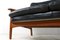 Schwarzes Vintage 3-Sitzer Ledersofa 6