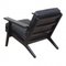 Silla GE-290 con cuero negro bisonte de Hans J. Wegner para Getama, Imagen 4