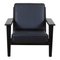 GE-290 Chair with Black Bison Leather by Hans J. Wegner for Getama 2