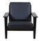 GE-290 Chair with Black Bison Leather by Hans J. Wegner for Getama, Image 2