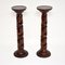 Victorian Carved Wood Columns, 1960s, Set of 2 1