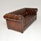 Antique Leather Chesterfield Sofas, 1950s, Set of 2, Image 9