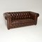 Divani Chesterfield antichi in pelle, anni '50, set di 2, Immagine 4