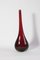 Drop Vase aus rotem und grünem Murano Glas, 1950er 4