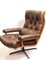 Vintage Scandinavian Brown Leather Armchair from Göte Möbler, 1970s, Image 2