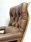 Vintage Scandinavian Brown Leather Armchair from Göte Möbler, 1970s 4