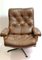 Vintage Scandinavian Brown Leather Armchair from Göte Möbler, 1970s 1