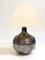 Mid-Century Dark Iridescent Ceramic Table Lamp from Bod Éva, 1970s 1