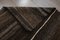 Vintage Turkish Dark Dark Brown Wool Striped Kilim Rug 7