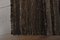 Vintage Turkish Dark Dark Brown Wool Striped Kilim Rug, Image 5