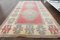 Vintage Turkish Red Beige Oushak Wool Runner 10