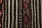 Vintage Turkish Striped Wool Area Rug 6