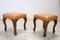 18th Century Walnut and Leather Stools, Set of 2 8
