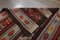 Gestreifter türkischer Vintage Kilim Oushak Teppich 8