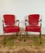 Roter Sessel mit Chromgestell, 1960er 1