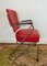 Roter Sessel mit Chromgestell, 1960er 10