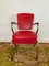 Roter Sessel mit Chromgestell, 1960er 6