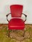 Roter Sessel mit Chromgestell, 1960er 5