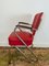 Roter Sessel mit Chromgestell, 1960er 8