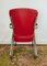 Fauteuil Rouge avec Structure en Chrome, 1960s 9