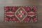 Vintage Turkish Oushak Doormat Rug 1