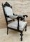 Alphonsine Armchairs in Ebonized Wood, 1900, Set of 3, Image 6