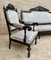 Alphonsine Armchairs in Ebonized Wood, 1900, Set of 3 4