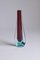 Teardrop Vase in Ruby Red and Blue Murano Glass by Galliano Ferro, 1960s 5