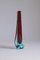 Teardrop Vase in Ruby Red and Blue Murano Glass by Galliano Ferro, 1960s 9