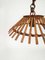 Vintage Bamboo & Rattan Pendant Light, Italy, 1960s, Image 6