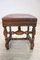 Antique Turned Walnut and Leather Stool, 18th Century 7