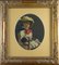 Egisto Lancerotto, Portrait eines jungen Mädchens mit roter Schleife, 1900, Öl auf Leinwand auf Karton 1