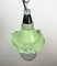 Lámpara colgante industrial verde, años 60, Imagen 9