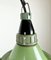 Lámpara colgante industrial verde, años 60, Imagen 4