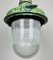 Lámpara colgante industrial verde, años 60, Imagen 5