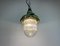 Lámpara colgante industrial verde, años 60, Imagen 13
