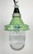 Lámpara colgante industrial verde, años 60, Imagen 1
