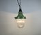 Lámpara colgante industrial verde, años 60, Imagen 12