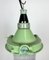 Lámpara colgante industrial verde, años 60, Imagen 3