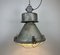 Polish Industrial Factory Pendant Lamp with Glass Cover from Mesko, 1970s 9