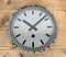 Grey Industrial Station Wall Clock from Nedklok, 1960 10