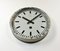 Grey Industrial Station Wall Clock from Nedklok, 1960 6