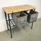 Industrial Worktable with Iron Drawers, 1960s 13
