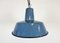 Lámpara colgante industrial pequeña esmaltada, años 60, Imagen 2